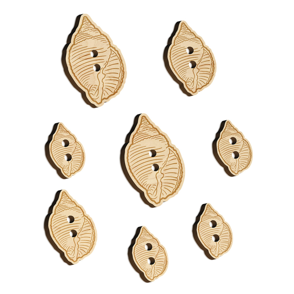 Nutmeg Shell Seashell Beach Wood Buttons for Sewing Knitting Crochet DIY Craft