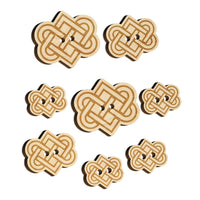 Celtic Love Knot Outline Wood Buttons for Sewing Knitting Crochet DIY Craft