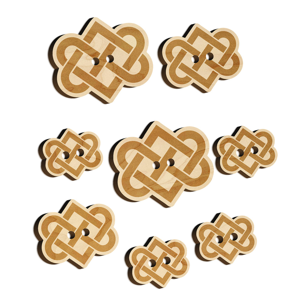 Celtic Love Knot Silhouette Wood Buttons for Sewing Knitting Crochet DIY Craft