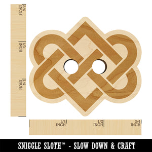 Celtic Love Knot Silhouette Wood Buttons for Sewing Knitting Crochet DIY Craft