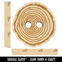 Hand Drawn Tree Rings Doodle Wood Buttons for Sewing Knitting Crochet DIY Craft