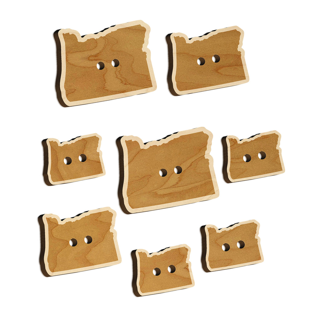 Oregon State Silhouette Wood Buttons for Sewing Knitting Crochet DIY Craft