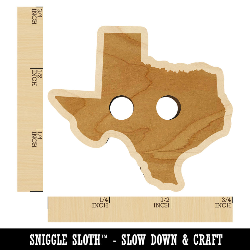 Texas State Silhouette Wood Buttons for Sewing Knitting Crochet DIY Craft