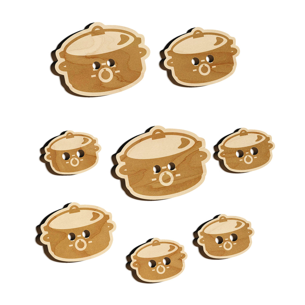 Crock Pot Slow Cooker Wood Buttons for Sewing Knitting Crochet DIY Craft
