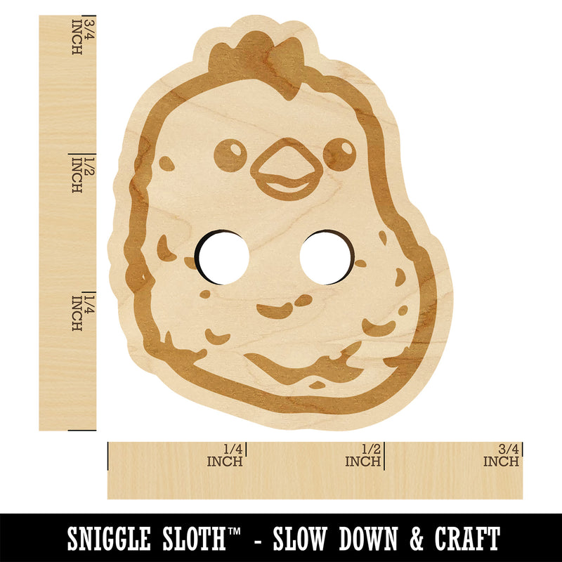 Cute Chicken Nugget Wood Buttons for Sewing Knitting Crochet DIY Craft