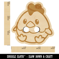 Cute Sitting Chicken Wood Buttons for Sewing Knitting Crochet DIY Craft