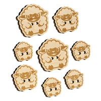 Cute Wooly Sheep Lamb Sitting Wood Buttons for Sewing Knitting Crochet DIY Craft