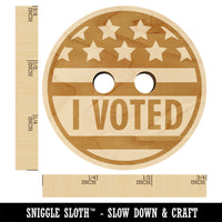 I Voted Patriotic Stars and Stripes Wood Buttons for Sewing Knitting Crochet DIY Craft