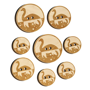 Nessie Loch Ness Monster Wood Buttons for Sewing Knitting Crochet DIY Craft