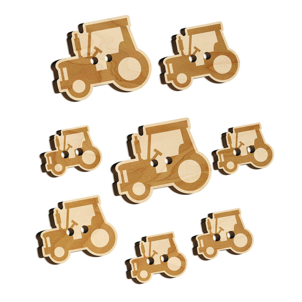 Tractor Farm Vehicle Wood Buttons for Sewing Knitting Crochet DIY Craft