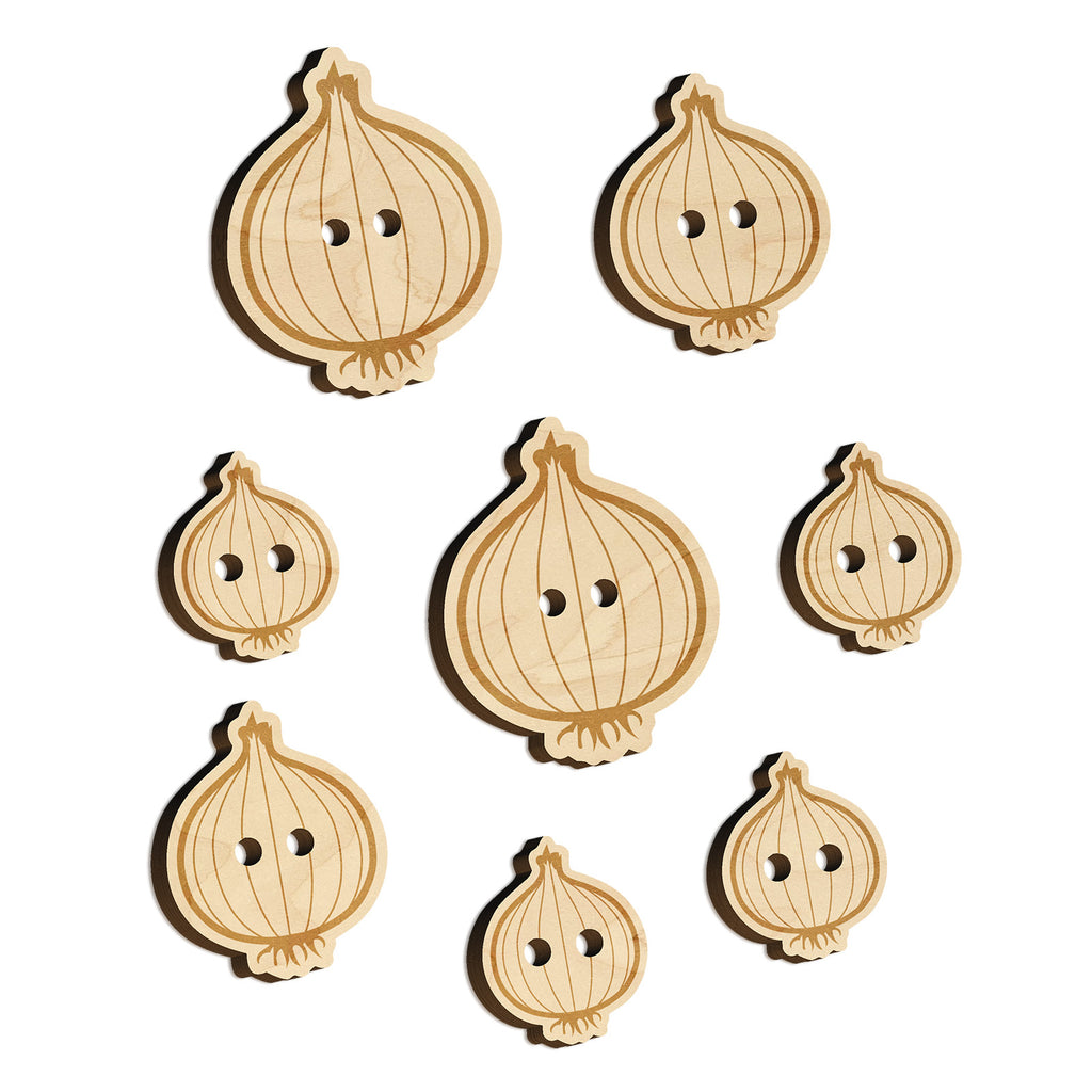 Vegetable Onion Plant Wood Buttons for Sewing Knitting Crochet DIY Craft
