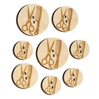 Hair Cutting Comb Scissors with Hearts Wood Buttons for Sewing Knitting Crochet DIY Craft