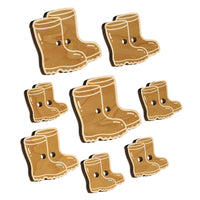 Rubber Rain Boots Wood Buttons for Sewing Knitting Crochet DIY Craft
