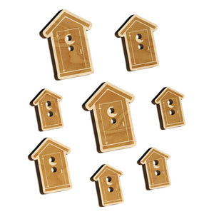Outhouse Silhouette Toilet Wood Buttons for Sewing Knitting Crochet DIY Craft
