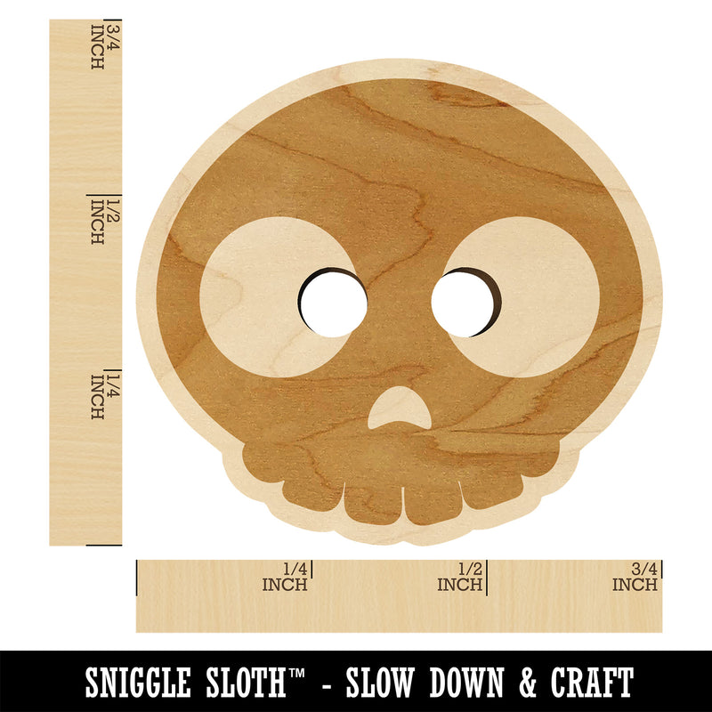 Witty Skull Icon Wood Buttons for Sewing Knitting Crochet DIY Craft