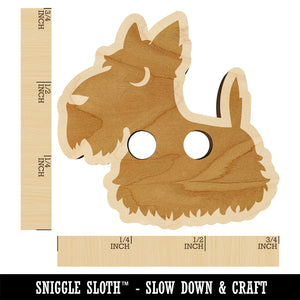 Delightful Cartoon Scottish Terrier Wood Buttons for Sewing Knitting Crochet DIY Craft