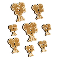 Film Movie Camera Wood Buttons for Sewing Knitting Crochet DIY Craft