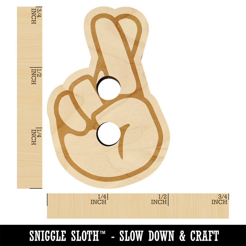 Fingers Crossed Promise Hand Gesture Wood Buttons for Sewing Knitting Crochet DIY Craft