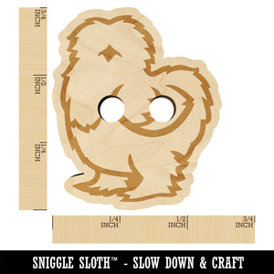 Fluffy Silkie Chicken Wood Buttons for Sewing Knitting Crochet DIY Craft