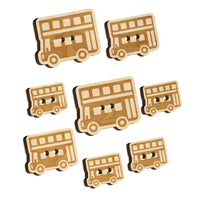 London Double Decker Bus Public Transportation Wood Buttons for Sewing Knitting Crochet DIY Craft
