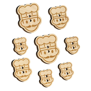 Occupation Chef Cook Man Icon Wood Buttons for Sewing Knitting Crochet DIY Craft