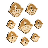Occupation Firefighter Fire Man Icon Wood Buttons for Sewing Knitting Crochet DIY Craft