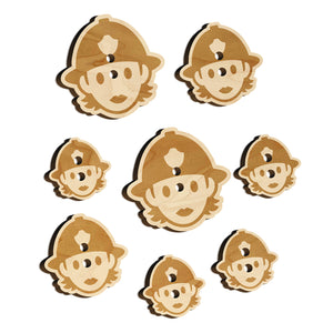 Occupation Firefighter Fire Woman Icon Wood Buttons for Sewing Knitting Crochet DIY Craft
