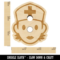 Occupation Medical Nurse Woman Icon Wood Buttons for Sewing Knitting Crochet DIY Craft