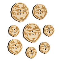 Occupation Military Soldier Woman Icon Wood Buttons for Sewing Knitting Crochet DIY Craft