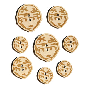 Occupation Military Soldier Woman Icon Wood Buttons for Sewing Knitting Crochet DIY Craft