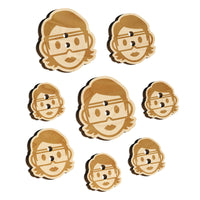 Occupation Scientist Lab Chemist Woman Icon Wood Buttons for Sewing Knitting Crochet DIY Craft