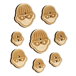 Occupation Thief Burglar Criminal Icon Wood Buttons for Sewing Knitting Crochet DIY Craft