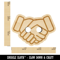 Shaking Hands Agreement Icon Wood Buttons for Sewing Knitting Crochet DIY Craft