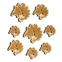 Stegosaurus the Spikey Dinosaur Wood Buttons for Sewing Knitting Crochet DIY Craft