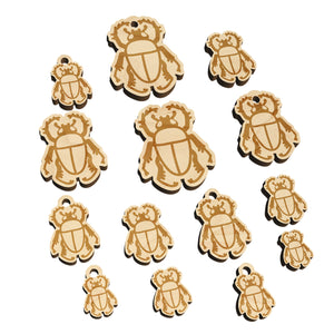 Scarab Beetle Mini Wood Shape Charms Jewelry DIY Craft