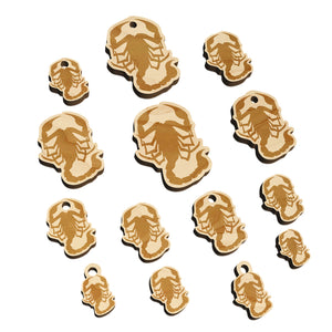 Scorpion Silhouette Mini Wood Shape Charms Jewelry DIY Craft