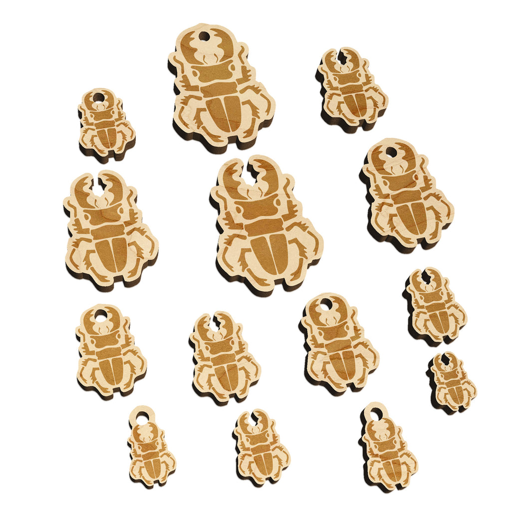 Stag Beetle Mini Wood Shape Charms Jewelry DIY Craft