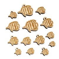 Butterfly Fish Mini Wood Shape Charms Jewelry DIY Craft