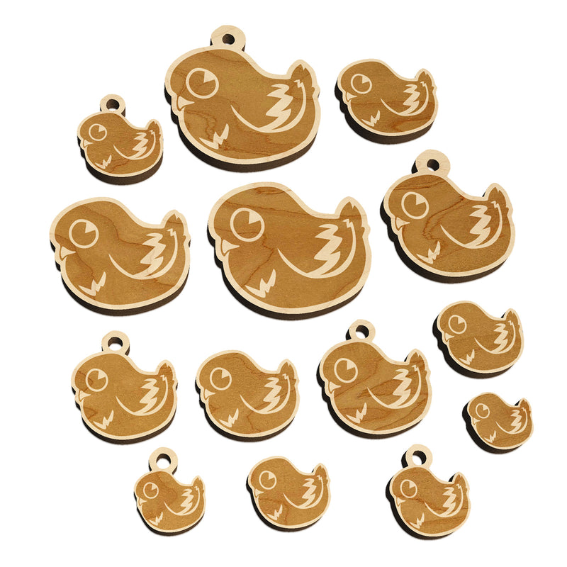 Cute Pigeon Bird Mini Wood Shape Charms Jewelry DIY Craft