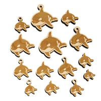 Orca Killer Whale Mini Wood Shape Charms Jewelry DIY Craft