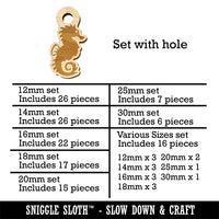 Seahorse Icon Mini Wood Shape Charms Jewelry DIY Craft