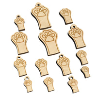 Cute Cat Paw Mini Wood Shape Charms Jewelry DIY Craft