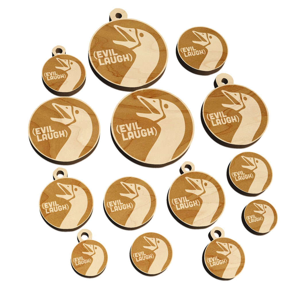 Goose Evil Laugh Mini Wood Shape Charms Jewelry DIY Craft