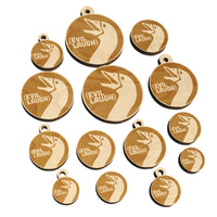 Goose Evil Laugh Mini Wood Shape Charms Jewelry DIY Craft