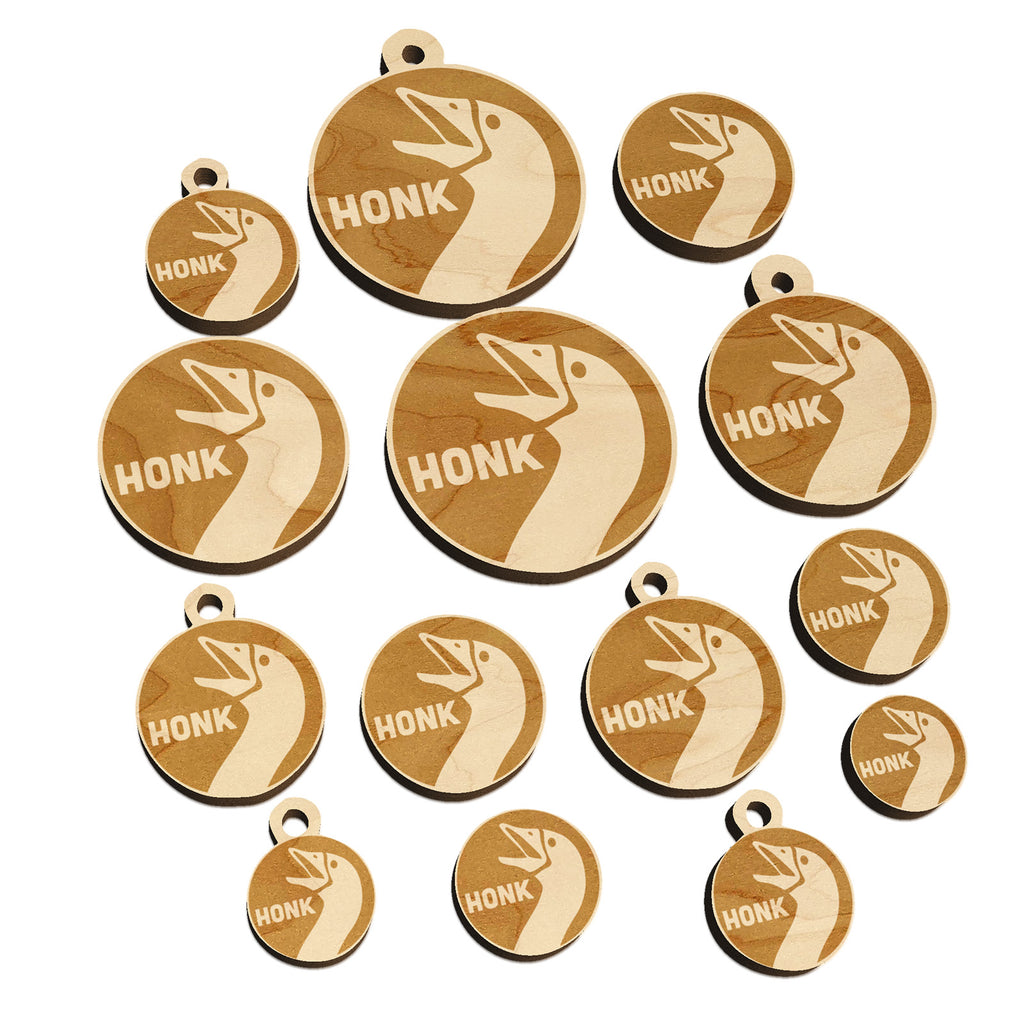 Goose Honk Laugh Mini Wood Shape Charms Jewelry DIY Craft