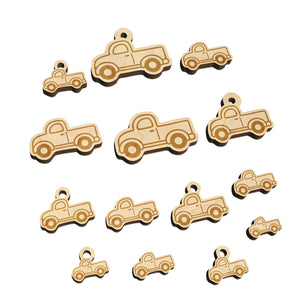 Cute Truck Mini Wood Shape Charms Jewelry DIY Craft