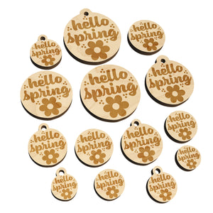 Hello Spring Mini Wood Shape Charms Jewelry DIY Craft