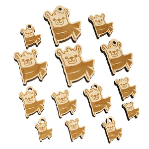 Llama with Scarf Mini Wood Shape Charms Jewelry DIY Craft