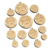 Special Delivery Envelope Mini Wood Shape Charms Jewelry DIY Craft