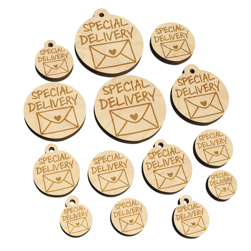 Special Delivery Envelope Mini Wood Shape Charms Jewelry DIY Craft